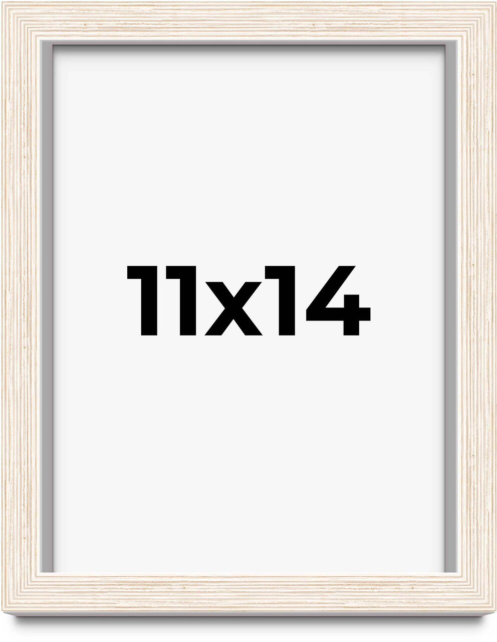 11x14 Barnwood Shadow Box Picture Frame with UV-Resistant Acrylic & Acid Free Backing, Available in 2 Finishes - Black and White